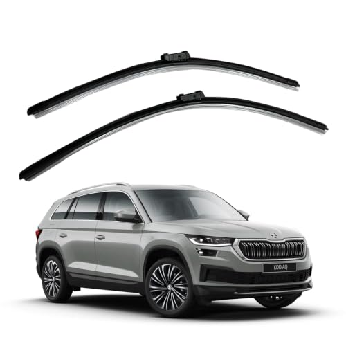 Image of Oshotto (O.E.M Type) Frameless Wiper Blades Compatible with Koda Kodiaq (26 inch / 18 inch)