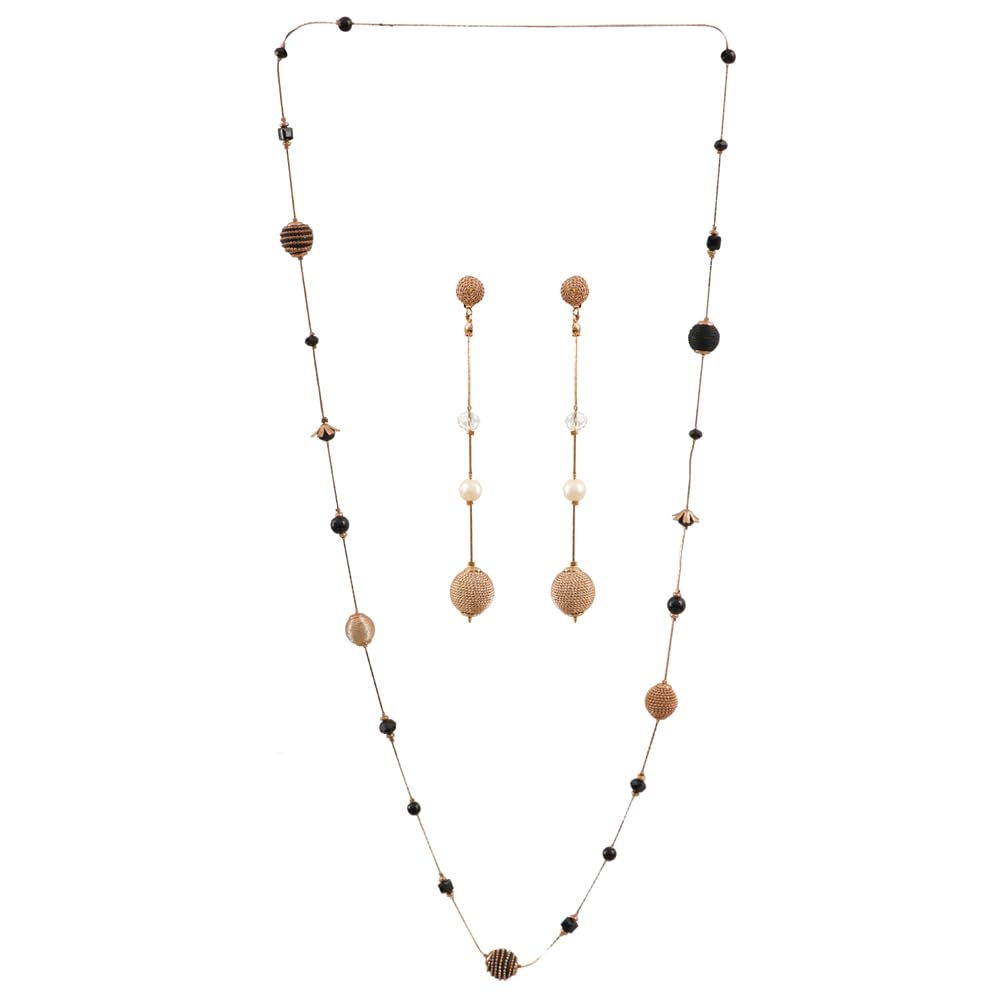 See full amazon price history chart for Vientiq Gold-Toned & Black Beaded Long Necklace & Earrings Vientiq Gold-Toned & Black Beaded Long Necklace & Earrings (B0CRDN6QJJ) Amazon Price History, Amazon Price Tracker