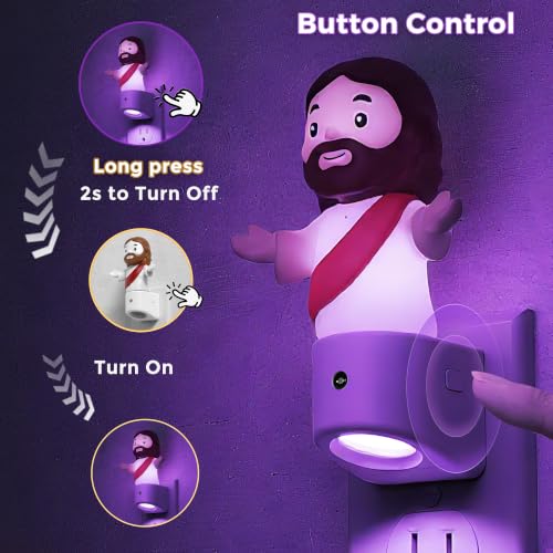Image of L LOHAS LED Night Light for Kids,Jesus Night Light,Color Changing