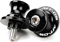 MOWOK Mortorrad Zubehör für Yamaha MT 09 MT09 TRACER MT-09 FZ09 2014-2022 2023 2024 2025 MT-09 SP M6 Ständeraufnahme Bobbins Montageständer Schwingen 6mm Slider Stand Schrauben (Schwarz)