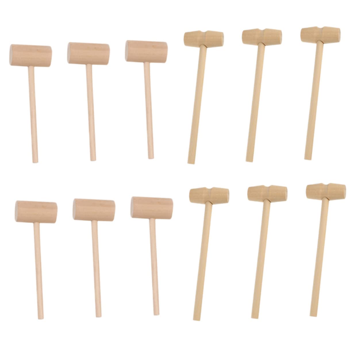 BIUDECO 50 Pcs Multipurpose Wooden Hammers for Seafood Cake Baking Crab Mallets Smooth Surface No Scratch Reusable Recyclable