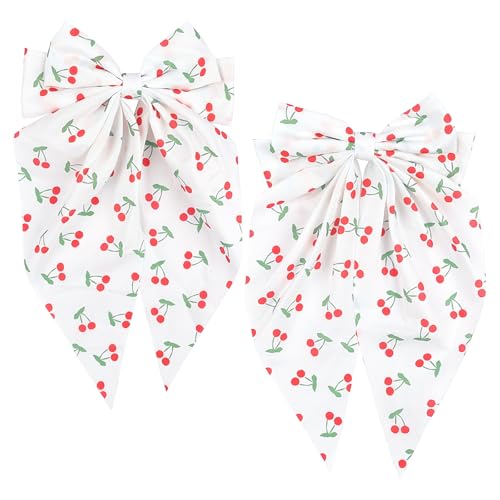 Pinzas para cabello con moños blancos, pack de 2 miniatura 1