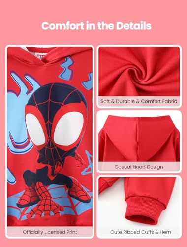 Marvel Avengers Spiderman Iron Man Captain America Venom Boy Girl Hoodie Graphic Sweatshirt Lightweight Cloth Pullover 2-9Y4