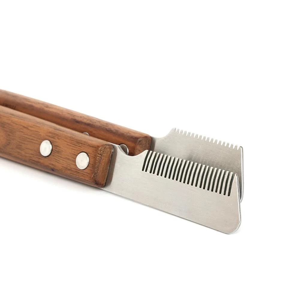 Cepillo para perros y gatos Peine for depilación de perros, cepillo profesional for cortar el pelo de mascotas, herramienta de aseo for gatos, cuchillo pelado con mango, suministros for perros Cepillo