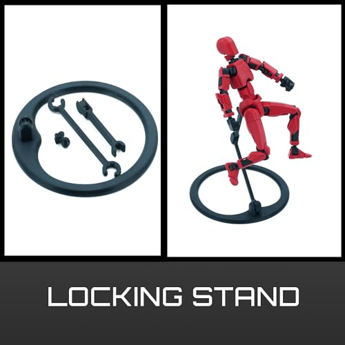 Image of Dummy 13 Action Figure Robot | Fully Articulated 3D Printed Robot Toy | 5.4-inch Collectible Figurine | Matte Finish | Unassembeled | Combo of 2 (RedBlack+BlackRed)