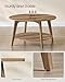 VASAGLE MAEZO Collection - Round Coffee Table, 2-Tier Center Table with Storage, Tapered Legs, Curved Transitions, 31.5 Dia. x 17.7 H Inches, Easy Assembly, for Living Room, Honey Brown ULCT243K41
