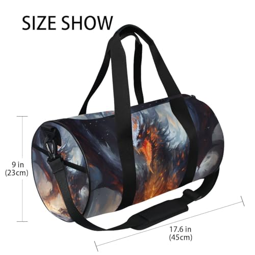 Sports Gym Bag Gym Duffle Bag Sport Bags for Men Women Dragon Domineering Durable Handle Luggage Bag4