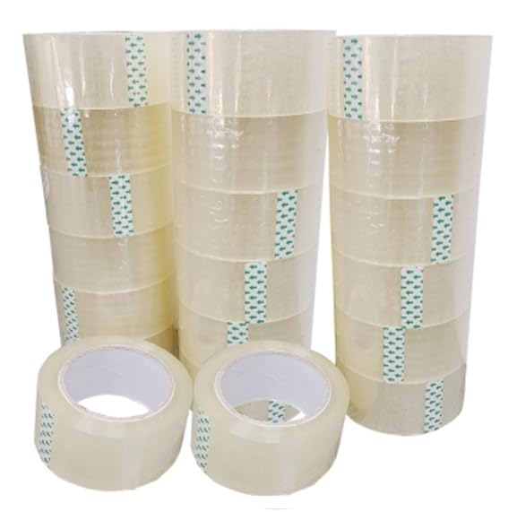 Clear Packing Tape 48mm x 66m Cellotape Strong Heavy-Duty Sticky Packaging Box Tape Sellotape Crystal Clear Tape Rolls Packing Tape For Tape Dispenser Tape Gun Cardboard Boxes For Moving (144)