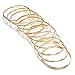 RINTOLER 12Pcs Gold Bangles for Women - Multi Layer Stackable Textured Gold Bracelets Boho Jewelrys Set.