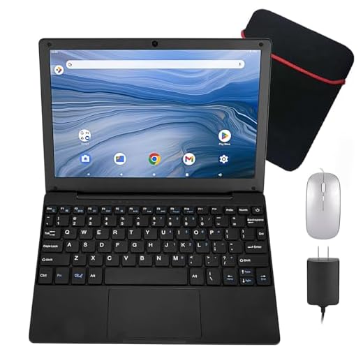 HBESTORE 10.1Inch Laptop,Quad-Core Processor with Android 12.0 OS,2GB RAM,64GB EMMC,Built-in Camera,WiFi,USB Interface,Tpye-C Charging for Learning and Entertainment (Black 2GB+64GB)