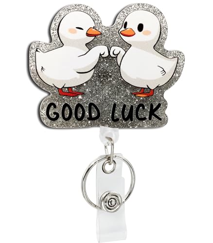 Retractable Badge Reel with Clip and Key Ring for ID Cards