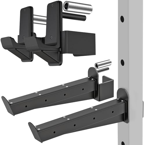 Image of Kipika Power Rack Attachment for 5 /8 inch & 1 inch Holes - Heavy Duty Home Gym Equipment for 2x2 or 3x3 Squat Rack, Adjustable and Easy to Install