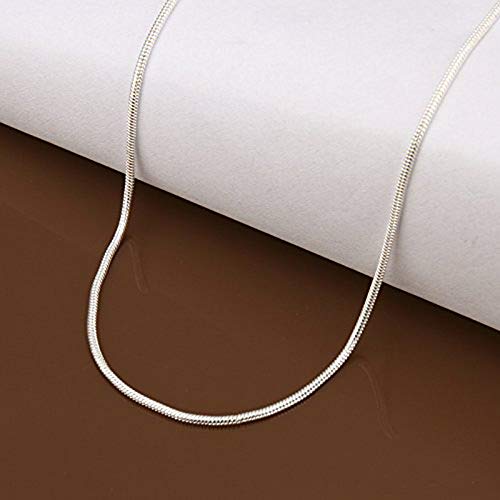 Fashion 925 Sterling Silver 1mm Snake Chain Necklace Jewelry Chain 16" - 30" for Men & Women (28 Inches)4