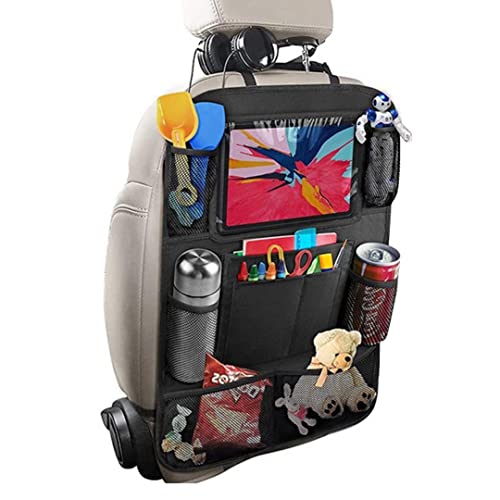 Suzec Universal PU Leather Auto Car Seat Back Organizer with 9 Pockets, Multipocket Storage Tablet, Bottle, Can, Umbrella with Net for Easy Visibility (Black) Suzec Universal PU Leather Auto Car Seat Back Organizer with 9 Pockets, Multipocket Storage Tablet, Bottle, Can, Umbrella with Net for Easy Visibility (Black)