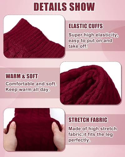 Image of Shihanee Winter Fleece Lined Leg Warmers for Women