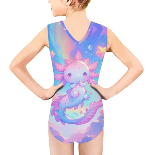 Image of Girls Swimsuits Size 3-14 Kids Summer Sleeveless One Piece Bathing Suit Beach V-Neck