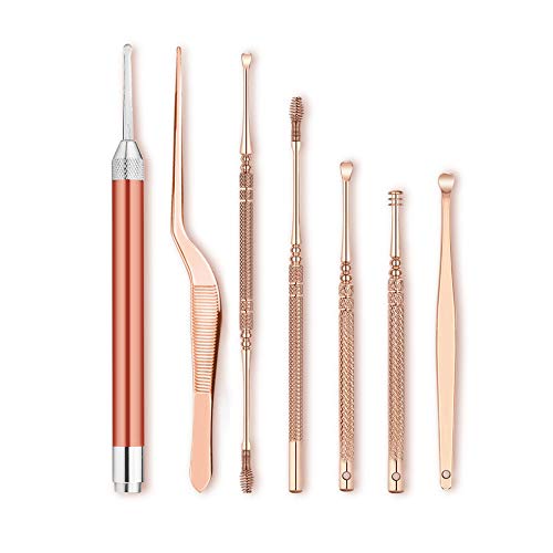 LAURAG Remoção de cera de ouvido Jogo de ferramentas da lanterna elétrica do diodo emissor de luz da