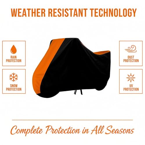 Image of Stylish Water Resistant Scooty Body Cover Compatible with Activa 125 & All Models | UV Protection, Dustproof, Heat Resistant, Two Wheeler | New All Weather Protection, Dust & Rain
