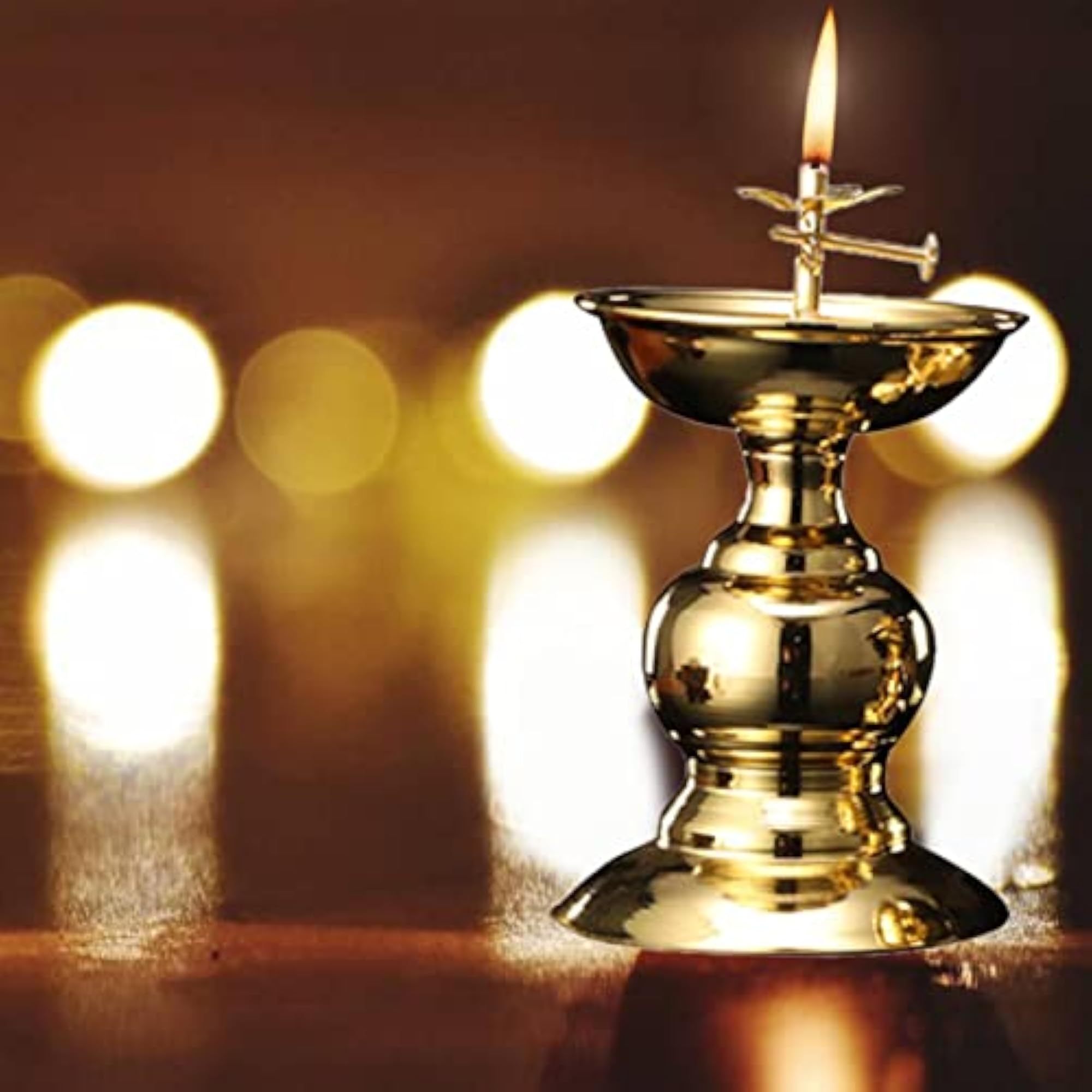 Buddhist Altar Ghee Lamp Holder for Office Table