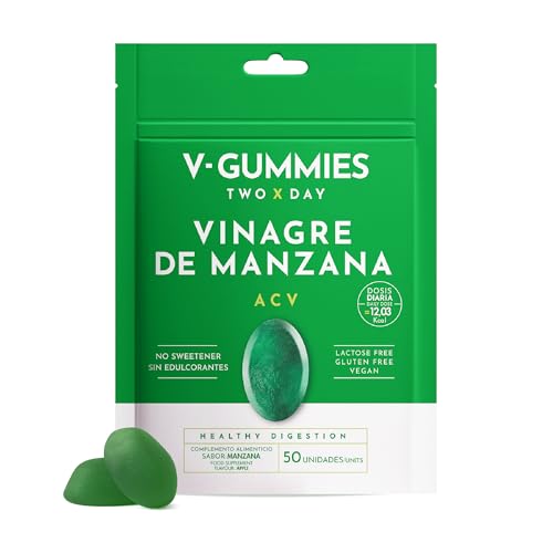 V Gummies - Gominolas de Vinagre de Manzana para Salud Digestiva - Apple Cider Vinegar Gummies -...
