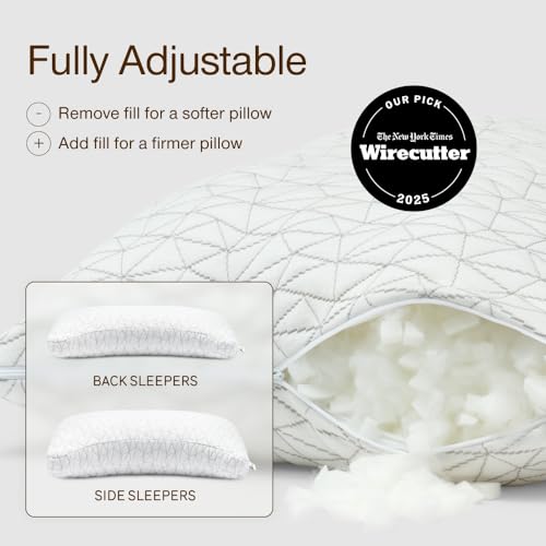 Image of Coop Home Goods Original Crescent Adjustable Pillow, King Bed Pillows for Shoulder, Neck & Head Support, Crescent Foam Pillows - Medium Firm for Back & Side Sleeper, CertiPUR-US /GREENGUARD Gold