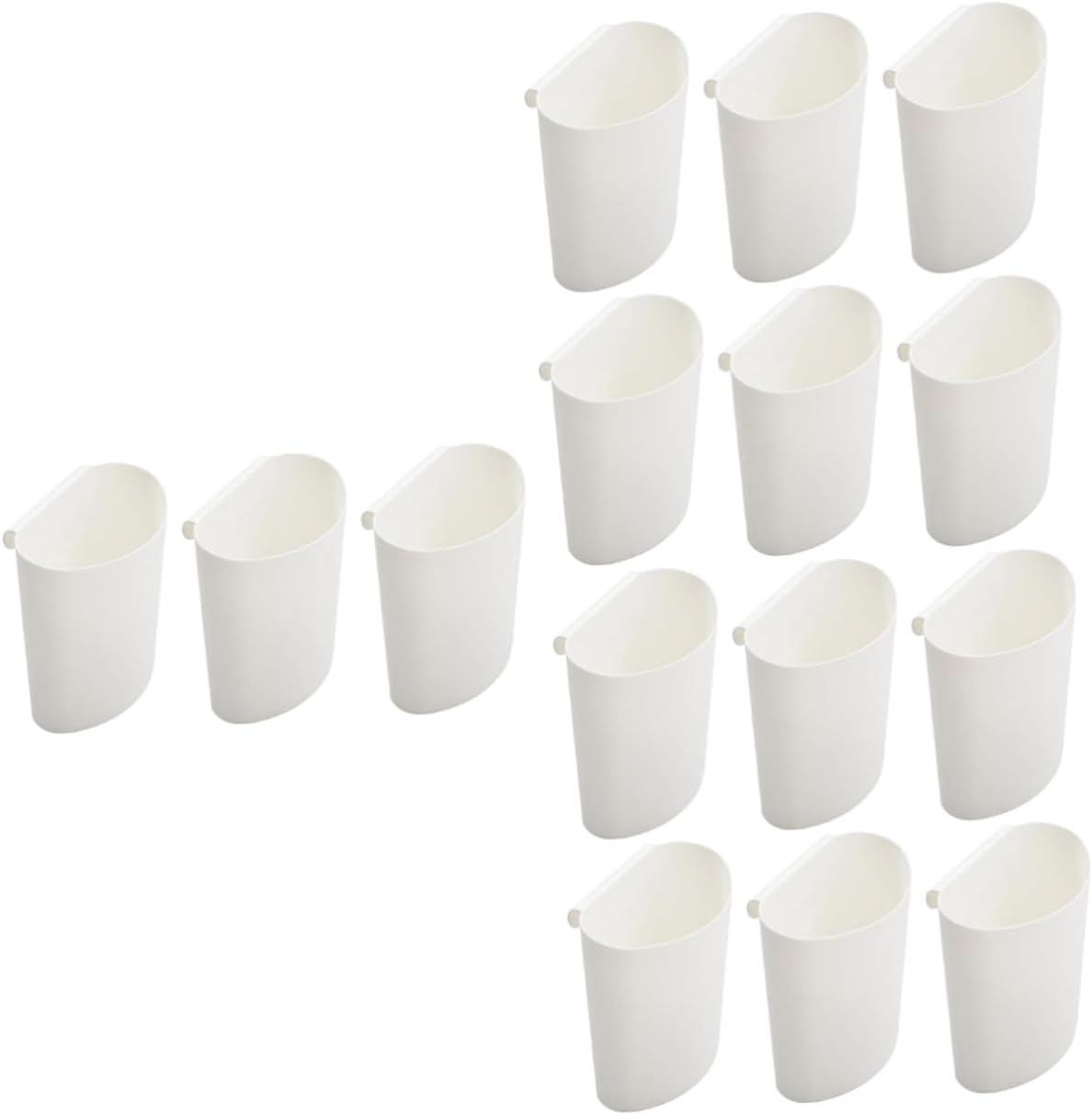 minkissy 15pcs Rolling Cart Hanging Bucket Storage Baskets Plastic Organizers for Spaces Lightweight Utility Holders for Kitchen Office and Beauty Salons