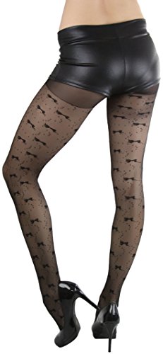 Image of ToBeInStyle Women's Ribbon Bow Twist Tie Opaque Sheer Hosiery Tights