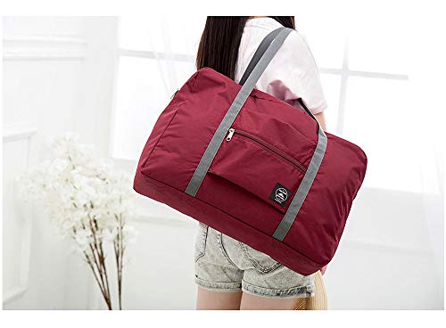 Bolsa organizadora dobrável para viagem Unissex Nylon Grande Capacidade (Vinho) 3 41v458HN-2L