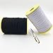 2PCS 0.5mm Thickness 547 Yard Elastic Thread Sewing Elastic String Cord White and Black (Black and White)