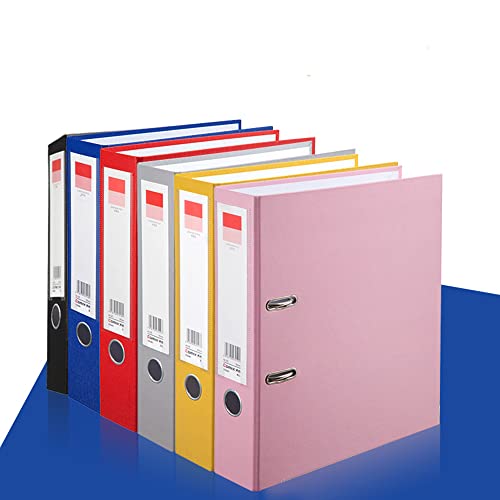 Lixas de arco de alavanca de PVC, A4, coluna de 50 mm, 2 anéis – cores pastel sortidas, 12 peças (B)