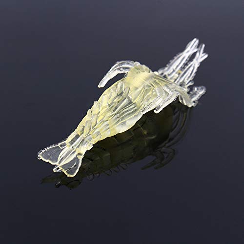 Kit 10 Isca Camarão Silicone 4cm Pesca Esportiva Super Realista Barato Liquidação Top