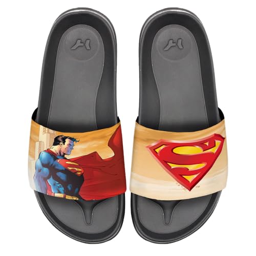 Popfunk Superman Worlds Finest Unisex Adult Slides Adjustable Flip Flop Sandals Officially Licensed Hypd Slydr Switch™