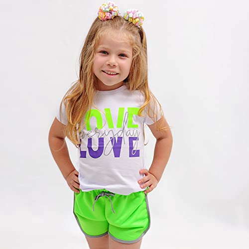 Bermudas Short Liso Infantil com Elástico Kit 5 Peças Juvenil de Menina Tamanho:16