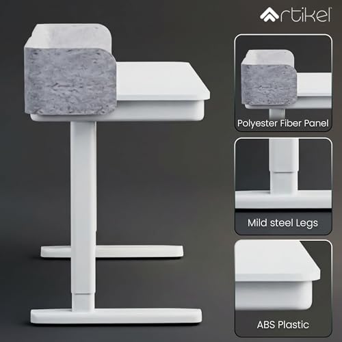 Image of ARTIKEL Case 2.0 Electric Height Adjustable Table for Office Work & Home-Sit Stand Gaming Desk 80kg Load with USB Portal |Workspace Table with Storage Drawers|120x60 CM| White| 3 yrs Warranty