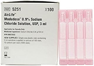 555251BX - AirLife Modudose Unit Dose Saline, 3mL 0.9% Inhalation (Pack of 2)