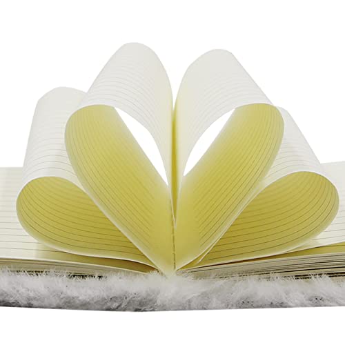 Women Girls Plush Notebook Magic Diary Cute Cartoon Tie Dye Fluffy Travel Journal With Sequin Bowknot #TOP6