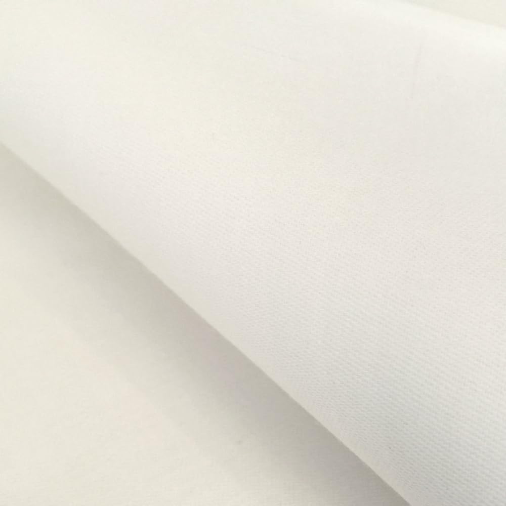 Heavy Luxury Sateen Fabric Curtain Lining Crease Resistant 54"/140cm Wide (Price Per Metre) (White)