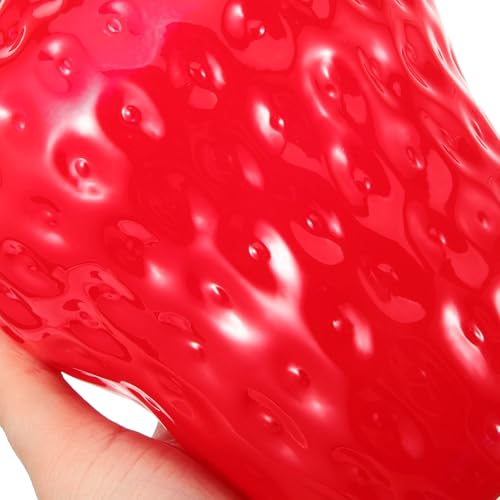 Vase en verre rouge fraise moderne pour table basse décorative