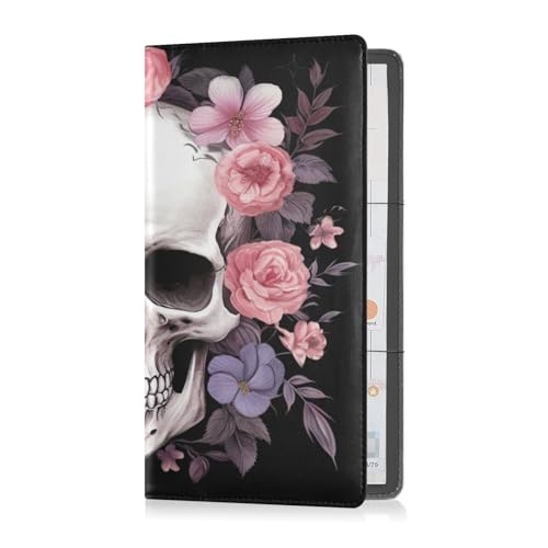 Organizador de auto cuero Skull Flower miniatura 2