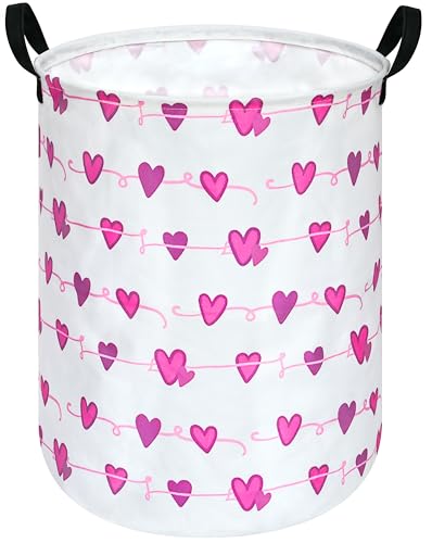 Image of Large Laundry Basket Canvas Storage Bins Baby Nursery Hamper for Boys and Girls Toy Box Gift Baskets for Home,Office,Home Decor