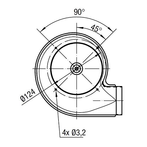 Motore Aspiratore Estrattore Fumi Per Stufa A Pellet EBM RLH120/3800A17-3038LH-463, Portata 170 M³/h