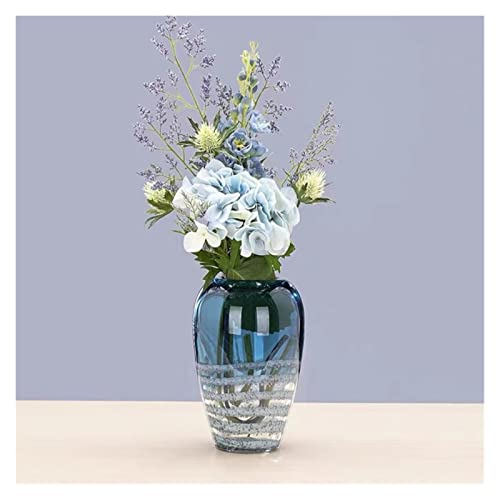 Vase fleur en verre ondulé petit format pour valoriser les bouquets courts sur table