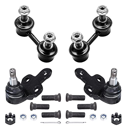 Image of Detroit Axle - Front 6pc Struts Kit for 92-96 Toyota Camry, 95-96 Avalon, Lower Ball Joints Sway Bars Struts w /Coil Spring 1992 1993 1994 1995 1996 Replacement Suspension