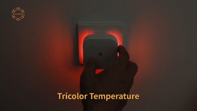 Image of 2 Pack 630nm Dim Red Sleep Light Plug in Night Light, Baby Nursery, Kids Adult Sleep Light, Blue Purple Red Three Colors Night Light, Dimmable, Bedroom, Bathroom, Hallway, Kitchen
