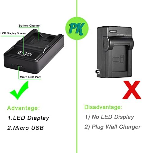 Pickle Power Battery Charger for Canon NB-11L, NB-11LH, LCD USB Charger for Canon PowerShot SX410 SX400 IS A2500 A2600 A2300 IXUS 285 HS 275 190 180 185 175 170