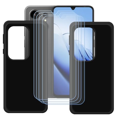 LCEHTOGYE �K�p Blackview Wave 10�p�P�[�X+4x�����K���X�X�N���[���v���e�N�^�[�A2x�J�o�[�u���b�N�\�t�gTPU�V���R���Q���P�[�X�ی�J�o�[�K�p Blackview Wave 10 (6,88")�ƌ݊���������܂�