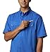 Columbia Men's PFG Low Drag Offshore™ Short Sleeve Shirt,Vivid Blue,Small