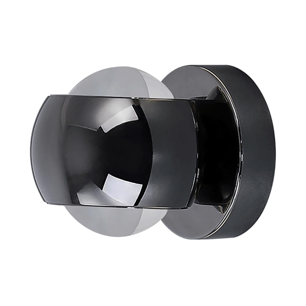 Lámpara de pared de bola de vidrio con iluminación LED bidireccional y metal