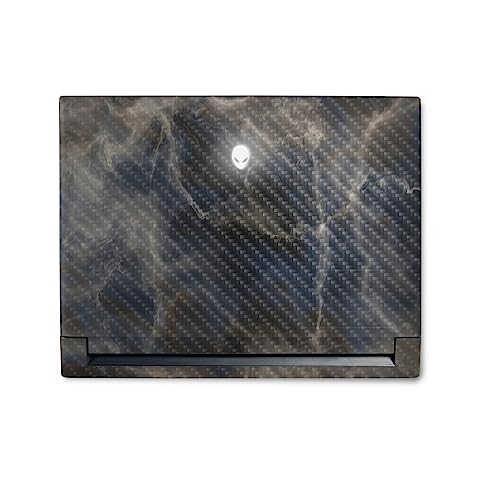Image of MightySkins Carbon Fiber Skin Compatible With Alienware M18 R1 (2023) Full Wrap Kit - Stormy Marble | Protective, Durable Textured Carbon Fiber Finish | Easy To Apply & Change Styles | Made in the USA