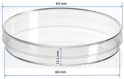 Polystyrene Petri Dish With Lid, 60Mm, Sterile (Pack Of 26) #TOP1